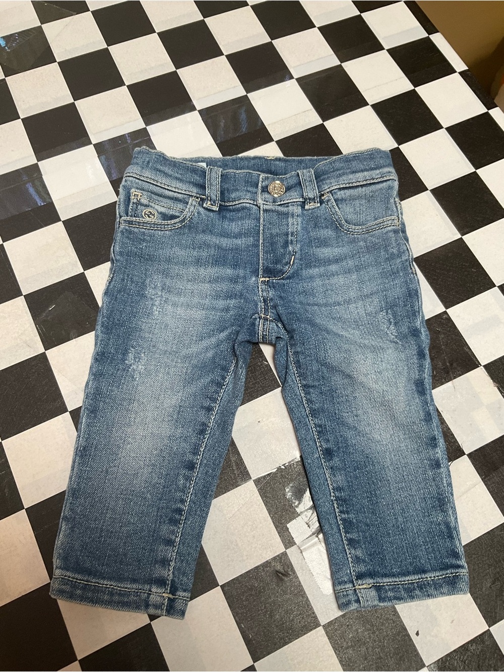 Gucci Kids Blue Washed Denim Jeans
